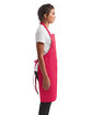 Artisan Collection by Reprime Unisex 'Colours' Recycled Bib Apron with Pocket hot pink ModelSide