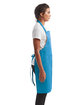 Artisan Collection by Reprime Unisex 'Colours' Recycled Bib Apron with Pocket turquoise ModelSide