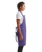 Artisan Collection by Reprime Unisex 'Colours' Recycled Bib Apron with Pocket purple ModelSide