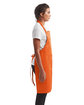 Artisan Collection by Reprime Unisex 'Colours' Recycled Bib Apron with Pocket orange ModelSide