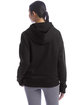 Champion Ladies' PowerBlend Relaxed Hooded Sweatshirt black ModelBack