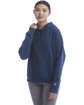 Champion Ladies' PowerBlend Relaxed Hooded Sweatshirt late night blue ModelQrt