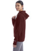 Champion Ladies' PowerBlend Relaxed Hooded Sweatshirt maroon ModelSide