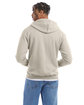 Champion Adult Powerblend Full-Zip Hooded Sweatshirt sand ModelBack