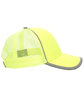 Outdoor Cap Structured Mesh Back Hat safety yellow ModelSide