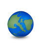 Prime Line Globe Earth Super Squish Stress Ball Sensory Toy blue ModelBack
