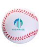 Prime Line Baseball Shape Stress Ball white DecoFront