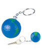 Prime Line Globe Earth Shape Stress Ball Keychain blue DecoFront