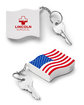 Prime Line Patriotic American Flag Shape Stress Ball Keychain white DecoFront