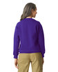 Gildan Adult Softstyle Fleece Crew Sweatshirt purple ModelBack