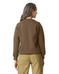 Gildan Adult Softstyle Fleece Crew Sweatshirt brown savana ModelBack