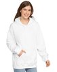 Gildan Adult Softstyle Fleece Pullover Hooded Sweatshirt white ModelSide