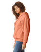 Gildan Adult Softstyle Fleece Pullover Hooded Sweatshirt tangerine ModelSide