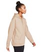 Gildan Adult Softstyle Fleece Pullover Hooded Sweatshirt sand ModelSide