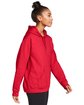Gildan Adult Softstyle Fleece Pullover Hooded Sweatshirt red ModelSide