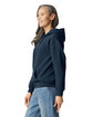 Gildan Adult Softstyle Fleece Pullover Hooded Sweatshirt blue dusk ModelSide