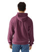 Gildan Unisex Softstyle Fleece Full Zip Hooded Sweatshirt maroon ModelBack