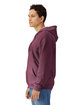 Gildan Unisex Softstyle Fleece Full Zip Hooded Sweatshirt maroon ModelSide