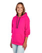 Fruit of the Loom Adult SofSpun Hooded Sweatshirt cyber pink ModelQrt