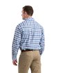 Berne Men's Foreman Flex180 Button-Down Woven Shirt plaid blue u ModelBack
