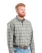 Berne Men's Foreman Flex180 Button-Down Woven Shirt pld cdr grn crm ModelQrt