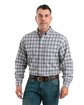 Berne Men's Foreman Flex180 Button-Down Woven Shirt plaid gray a ModelQrt