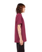 Shaka Wear Adult Active Short-Sleeve Crewneck T-Shirt burgundy ModelSide