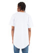 Shaka Wear Adult Curved Hem Long T-Shirt white ModelBack