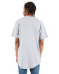 Shaka Wear Adult Curved Hem Long T-Shirt heather grey ModelBack