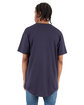 Shaka Wear Adult Curved Hem Long T-Shirt navy ModelBack
