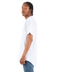 Shaka Wear Adult Curved Hem Long T-Shirt white ModelSide