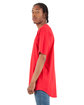 Shaka Wear Adult Curved Hem Long T-Shirt red ModelSide