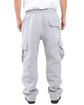 Shaka Wear Men's Fleece Cargo Pants heather grey ModelBack