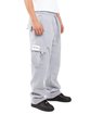 Shaka Wear Men's Fleece Cargo Pants heather grey ModelSide