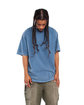 Shaka Wear Garment-Dyed Crewneck T-Shirt washed denim ModelQrt