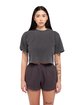 Shaka Wear Ladies' Garment Dye Crop T-Shirt  