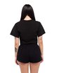 Shaka Wear Ladies' Garment Dye Crop T-Shirt black ModelBack