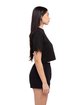 Shaka Wear Ladies' Garment Dye Crop T-Shirt black ModelSide