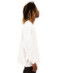 Shaka Wear Men's Garment Dyed Long Sleeve T-Shirt white ModelSide