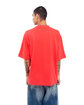 Shaka Wear Men's Garment Dyed Designer T-Shirt red ModelBack