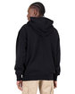 Shaka Wear Men's Garment Dye Double-Zip Hooded Sweatshirt black ModelBack
