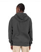 Shaka Wear Men's Garment Dye Double-Zip Hooded Sweatshirt shadow ModelBack