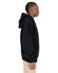 Shaka Wear Men's Garment Dye Double-Zip Hooded Sweatshirt black ModelSide