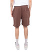 Shaka Wear Men's Garment Dye Fleece Shorts mocha ModelBack