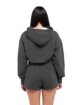 Shaka Wear Ladies' Garment Dye Crop Hooded Sweatshirt shadow ModelBack