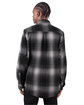 Shaka Wear Men's Plaid Flannel Overshirt shadow/ black ModelBack