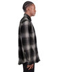 Shaka Wear Men's Plaid Flannel Overshirt shadow/ black ModelSide