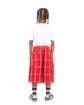 Shaka Wear Youth Plaid Shorts red ModelBack