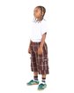 Shaka Wear Youth Plaid Shorts brown ModelQrt