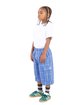 Shaka Wear Youth Plaid Shorts sky blue ModelQrt